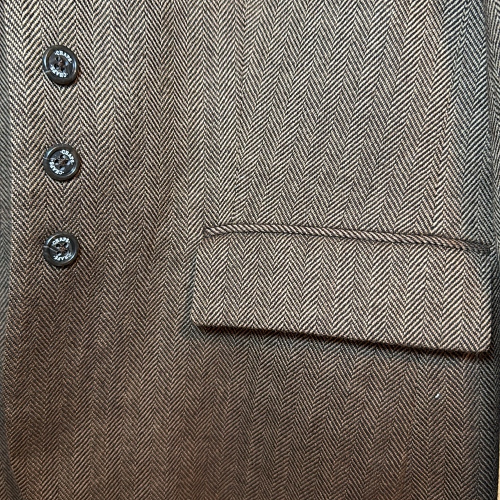 Chaps Womens Wool Tweed Blazer Jacket Button-Up Long Sleeve - Picture 7 of 8